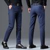 Pantaloni casual noi de toamnă cu picior mic, la modă masculină, versiunea coreeană a valului de pantaloni, pantaloni casual în carouri, pantaloni subțiri pentru tineret