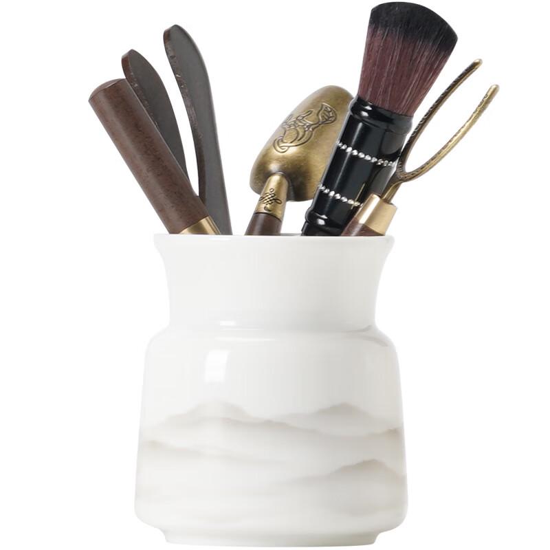 Zhinianhua Mutton-Fat White Porcelain Tea Tools Set