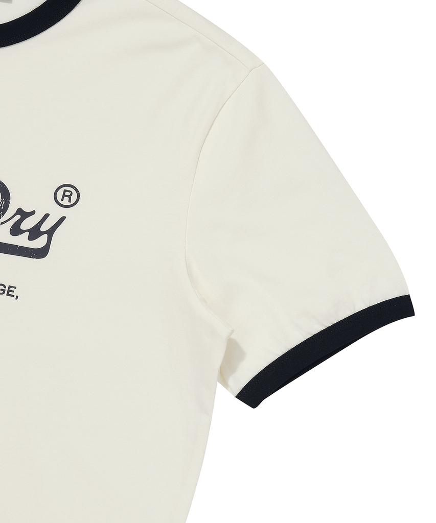 Syupeodeulai Logo Ringer T-Shirt Cream Sduiscq10Crm