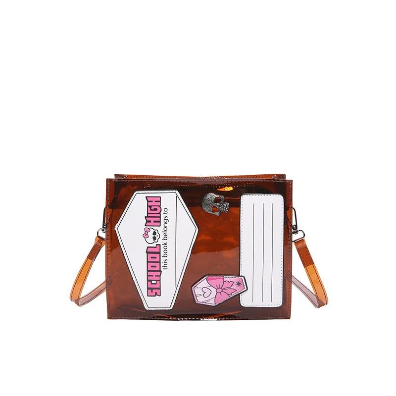 Die transparente Ein-Schulter-Tasche zur Schmerzlinderung ist eine einfache Aufbewahrungstasche und vielseitige Umhängetasche für Make-up.