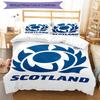3pcs Scotland Rugby Bedding Set Duvet Cover Closure Includes 1 Duvet Cover & 2 Pillowcases, Soft and Comfortable for All Seasons.