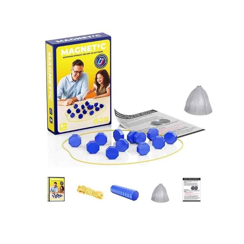 Magnetic Chess Game, Magnetic Chess Set with Pieces, String, Magnetic Chess Strategy Game, Portable Intellectual Battle & Strategy Board Game, for