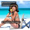Single Lazy Chair Foldable Camping Chair Beach Chair Pool Seats Provides Back Support for Picnic Outdoor Pool Accessories