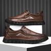 Handmade Genuine Leather Men's Casual Shoes Comfortable And Breathable Moccasins Men Business Flats Shoes Driving Shoes