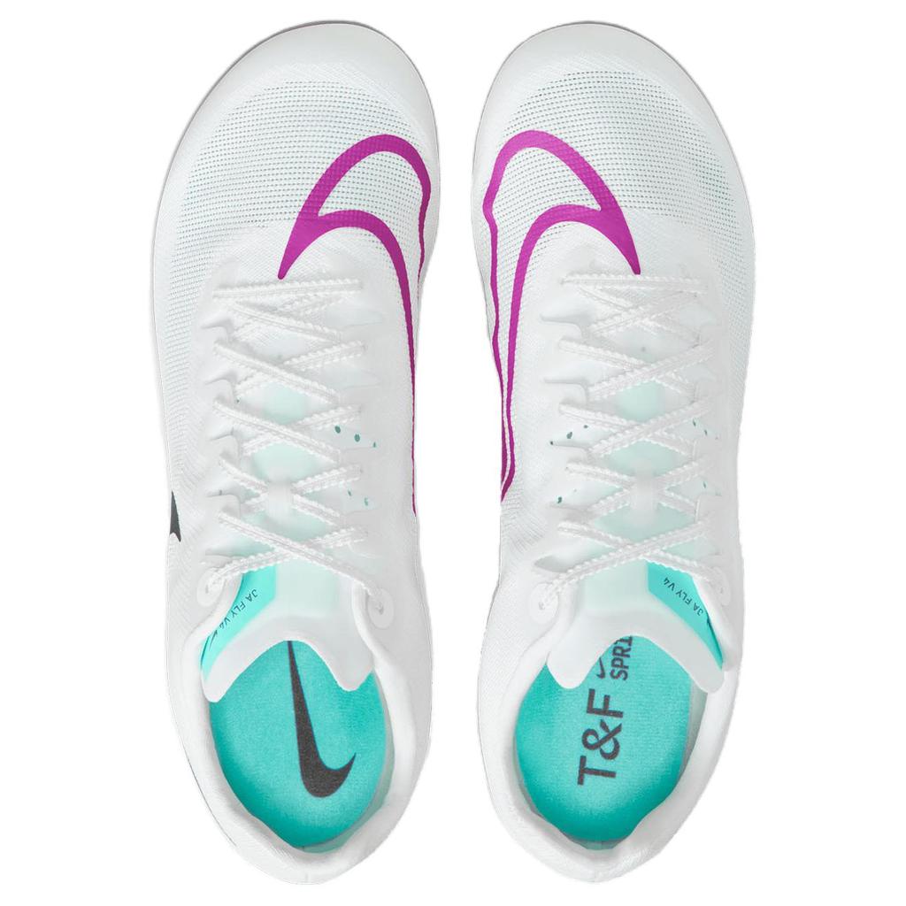 Nike Zoom Ja Fly 4 White Obsidian Men Cleats Bright-Crimson Hyper-Violet DR2741-101