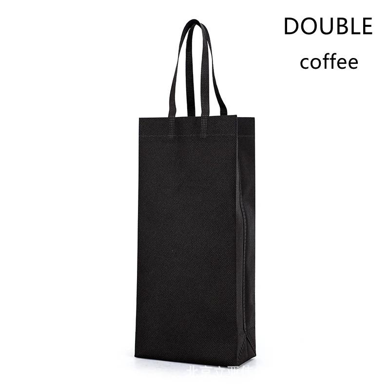 30pcs Nonwovens Champagne Beer Waterproof Gift Bag Color Single Double Bottle Red Wine Bottle Hand Handle Packaging Pouches