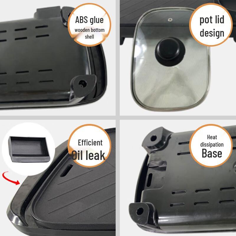 San Jiaolong Multifunctional Electric Grill & Hotpot Combo