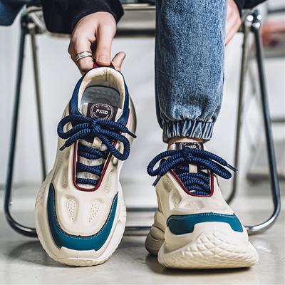 Men's Shoes Spring and Autumn 2025 New Youth Sports and Leisure Thick-soled Leather Surface Non-slip Heightening Putian Dad Trendy Shoes