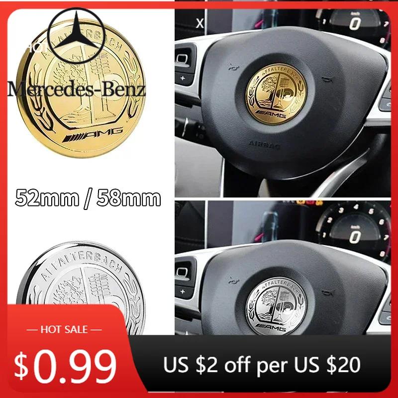 Samolepka na auto 1ks 52mm 58mm Znak emblému loga krytu na volant auta Pro Mercedes Benz Třída B/C/E/S Třída A C200L GLC