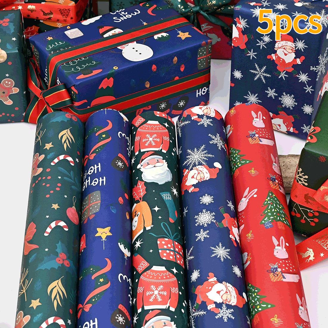 

5/10/20pcs Extra Long 70x49 cm Large Christmas wrapping paper & gift wrap sets Ideal for Christmas Party Decorations craft paper