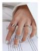 Oumeis Multi-Layer 18K Gold Titanium Steel Smooth Surface Couple Ring for Men & Women