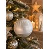 Silver Decorated Christmas Bauble – 12 Cm
