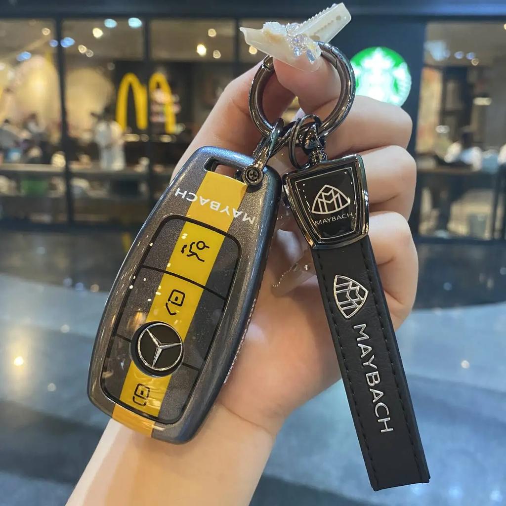 Car Zinc Alloy Key Case Bag Metal Key Shell For Mercedes-Benz AMG C-Class S-Class GLC EQE EQS W223 X254 V297 V295 W206 S206 X206 ff1