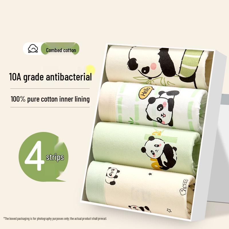 Children's Class A Pure Cotton Boxer Briefs, Antibacterial, 100% Cotton Crotch