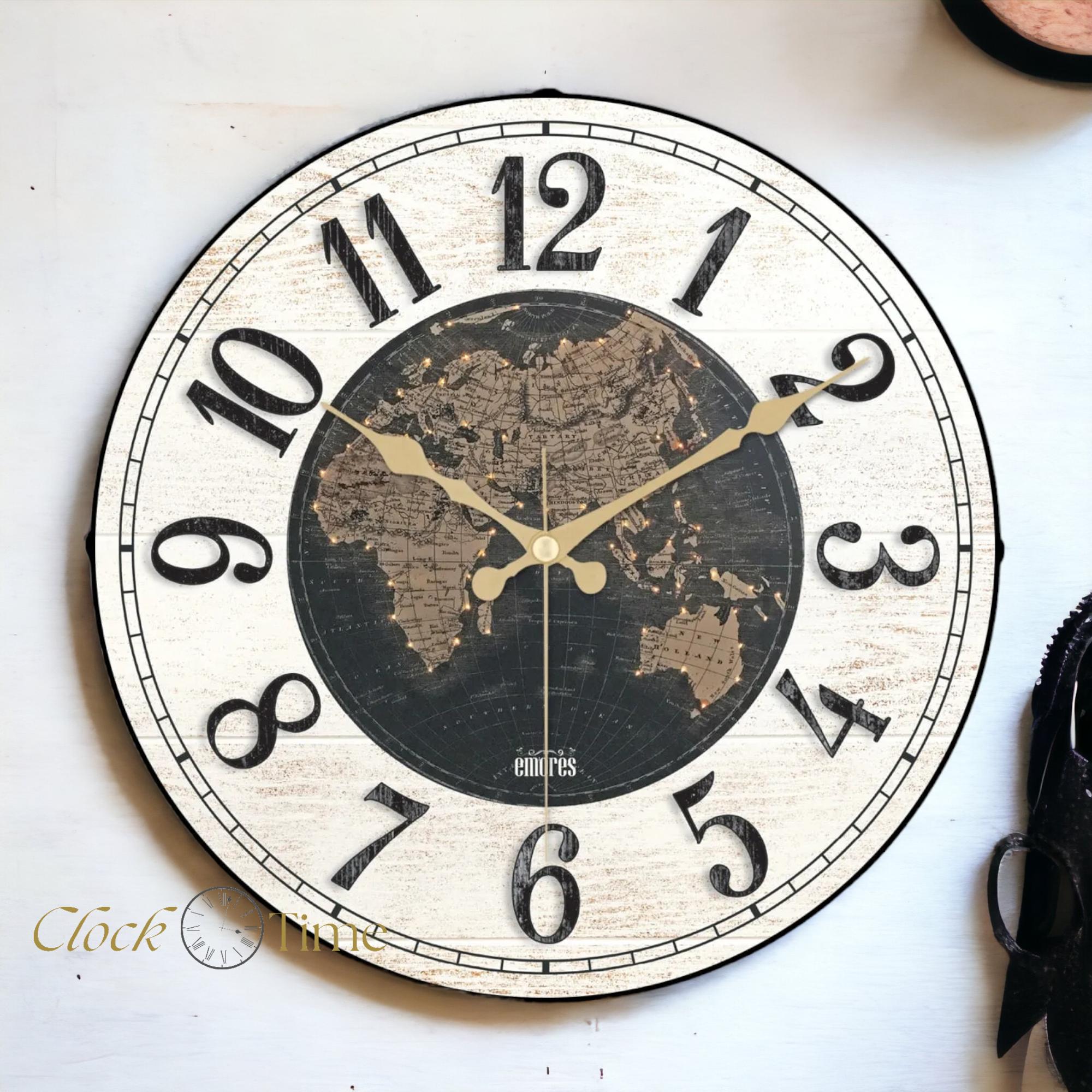 

36 см декоративные настенные часы Bombe из настоящего стекла с бесшумным механизмом