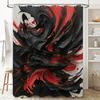 Black Red White Shower Curtain Modern Abstract Design Bathroom Decor Luxury Bath Room Set Waterproof Shower Curtain 72X84 Inch (