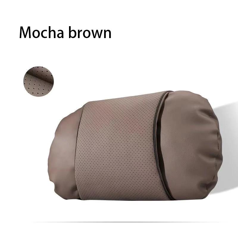 1/2PCS New Car Seats with Nappa Leather Headrests, Breathable Waist Cushions, Neck Pillows, and General Motors Neck Pillows