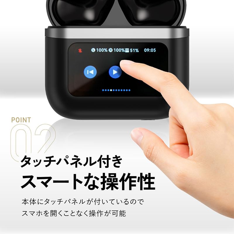 HobbyNavi Wireless Bluetooth Noise Smart Touch Compact and IPX5 Ivory Earbuds, 5.4, Cancelling, Display, Lightweight, Waterproof,