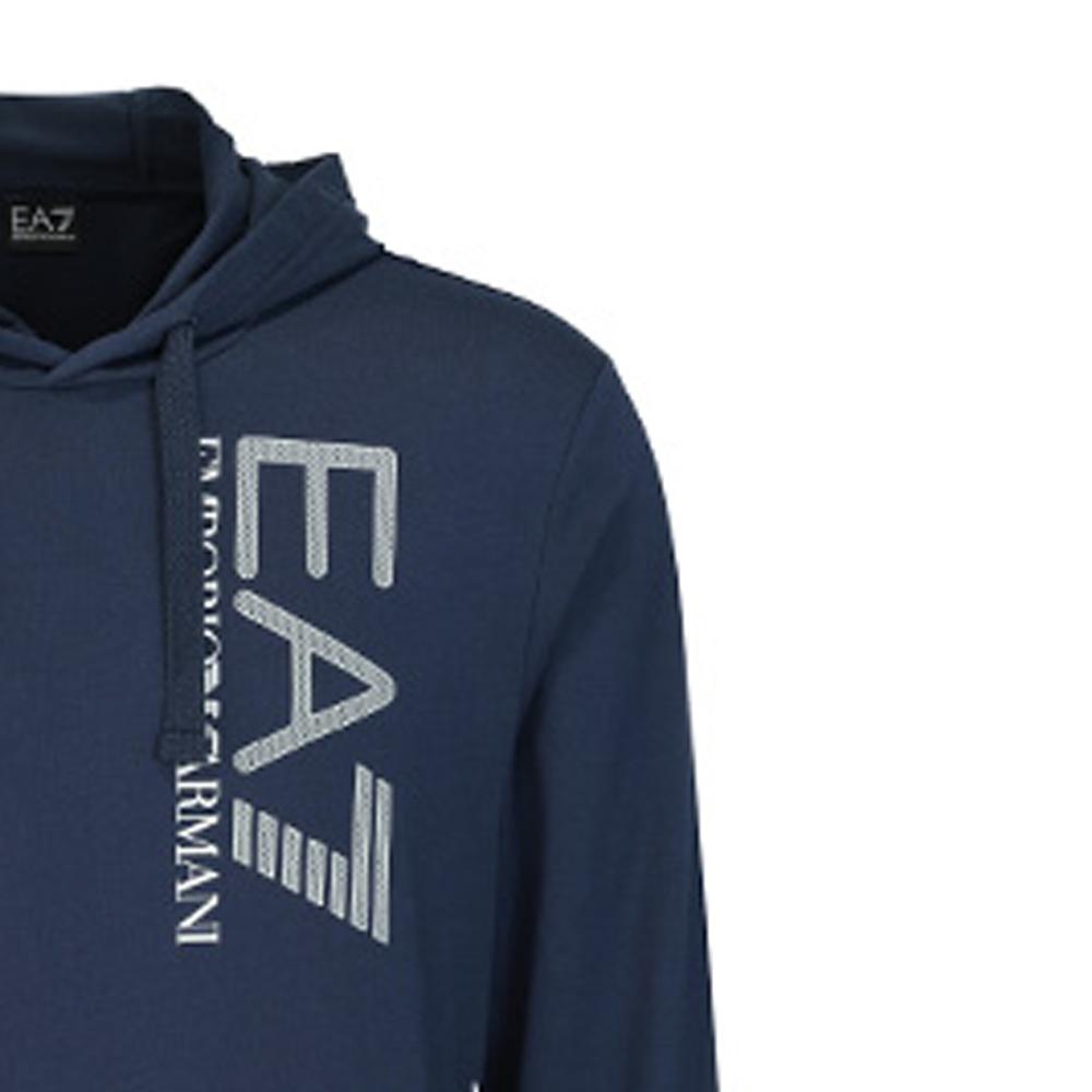 Emporio Armani EA7 Series Casual Letter Print Hooded Sweatshirt Men tops Navy-Blue 3KPMC2-PJ7BZ-1554