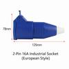 2 Pin 16A Industrial Connector Single Phase EU Standard Plug Waterproof Fitting  Outdoor Equipment