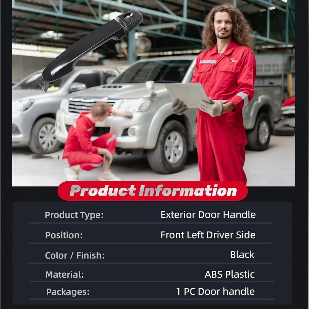 Exterior Door Handle Front Left Driver Side Compatible With Toyota Camry 2012 2013 2014 2015 2016 2017