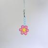 Colorful Bead Flower Pendant Phone Charm Hangings Rope Sweet Phone Chain Strap Bag Decoration Lanyard Keychain Accessory