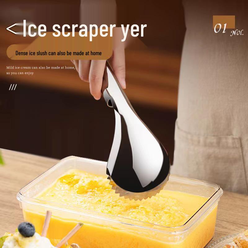 Multi-Functional Stainless Steel Ice Shaver & Pumpkin Scooper: Core Remover, Seed Extractor, Pulp Separator, Digging Ladle