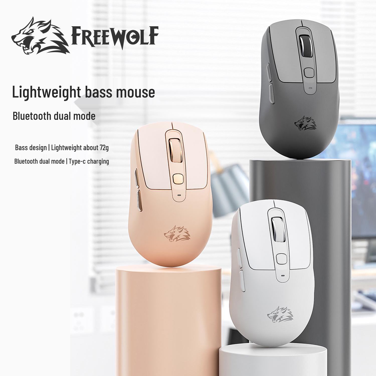 

Wolf A3 Dual Mode беспроводная Bluetooth перезаряжаемая мышь для офиса и игр