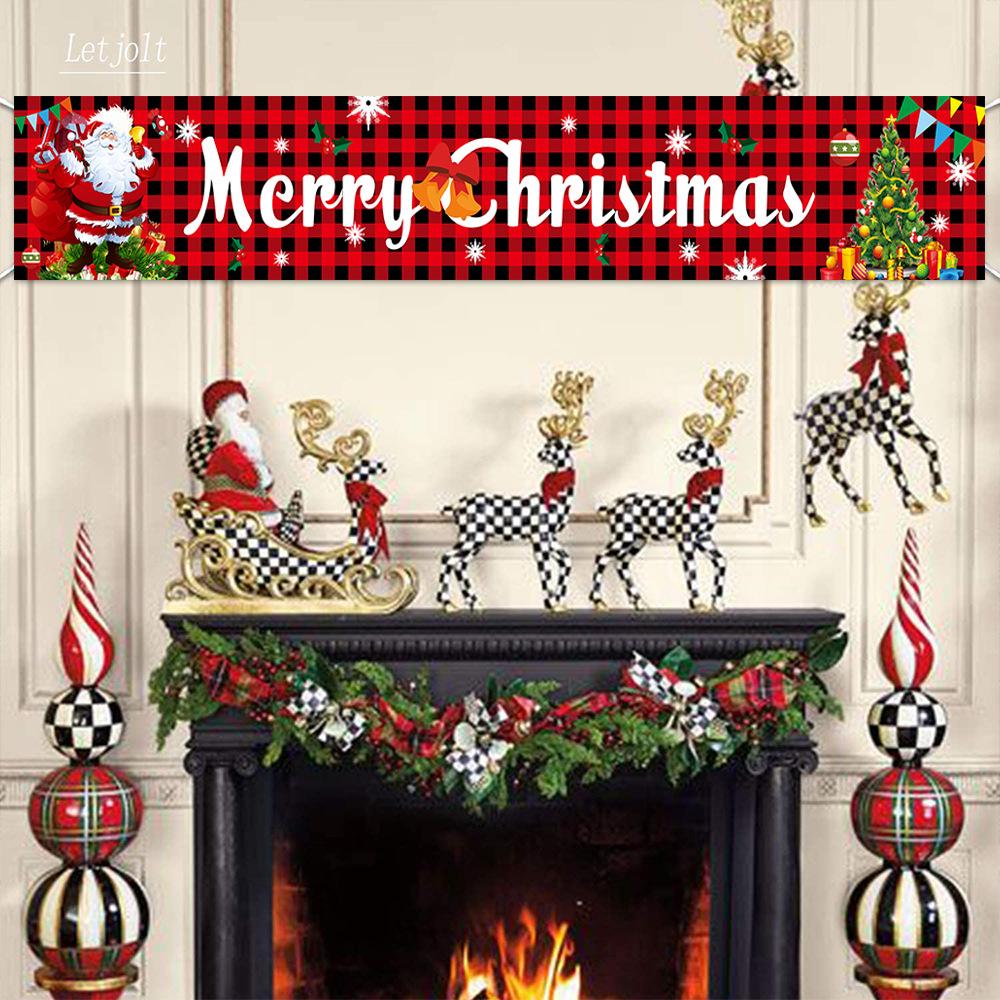 Runtowo Christmas Outdoor Banner Flag ,2025 Merry Christmas Decoration for Home ,Santa Claus Xmas Ornament ,New Year 2026
