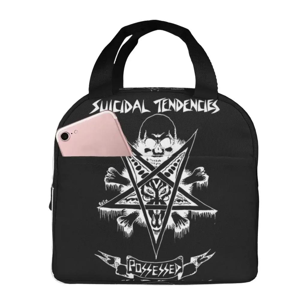 Suicidal Tendencies Music Band Insulated Lunch Bag for Women Kids Portable Food Boxes Thermal Lunch Box Tote
