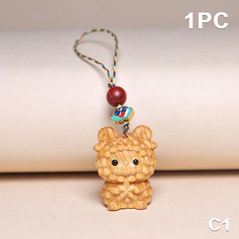 Expressive Sheep Carving Decor 2027 Whimsical Wood Figurine for New Year s Enthusiasts C1