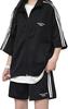 Short Sleeve Tracksuit Set with Loose Perfect for Casual Sports and Plus Sizes D.IIZOO Women's Spring/Summer 2-Piece Shorts, 3/4 Sleeves, Fit,