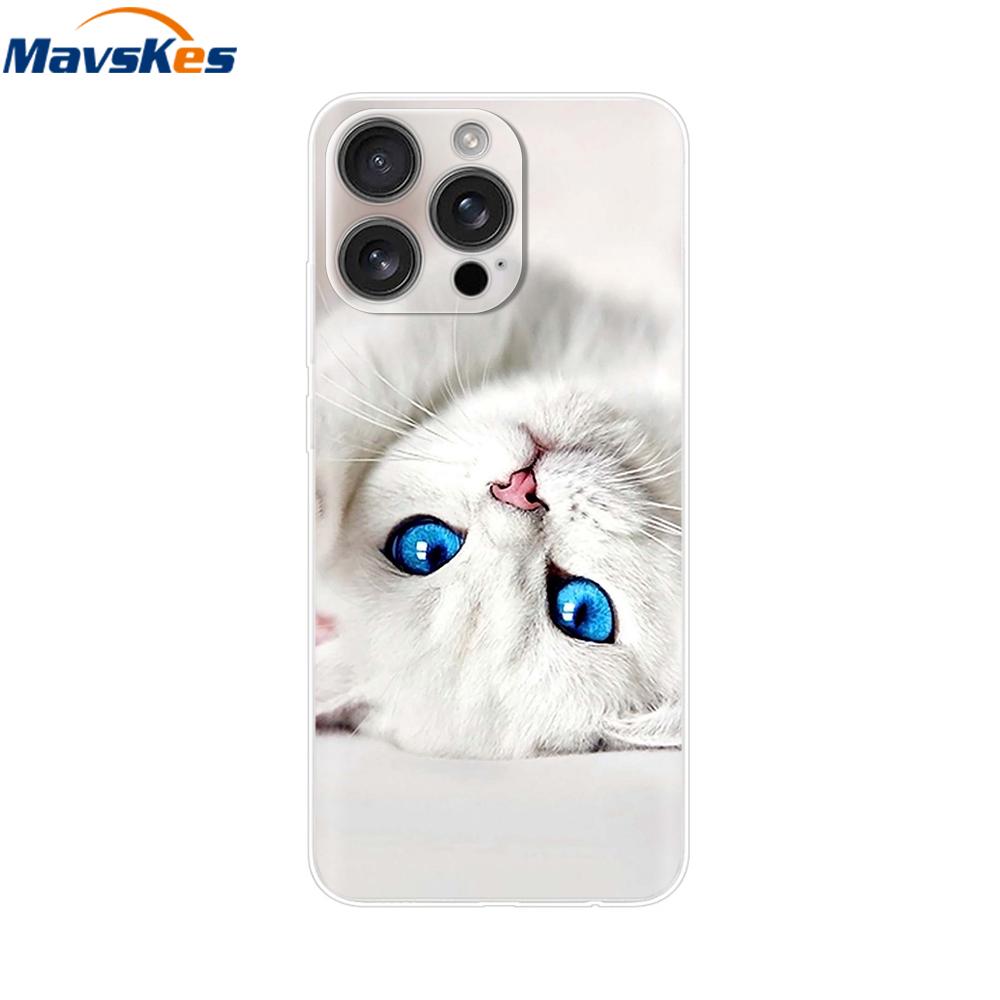 For iPhone 16 Pro Max Case Shockproof Silicone Bumper For Apple iPhone 16 Pro Max Plus Cover Soft TPU Phone Protector Shell Para