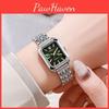 Quartz Womens 2024 Versatile Square Watch With Steel Band