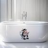3D Funny Cow Reading Newspaper On Toilet Wall Sticker Self-Adhesive Waterproof Removable Bathroom Home Decor Art