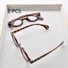 2Pcs Suit Fashion Oval Reading Glasses Colorful Anti Blue Light Presbyopic Glasses For Women Men 1.0 To +4.0