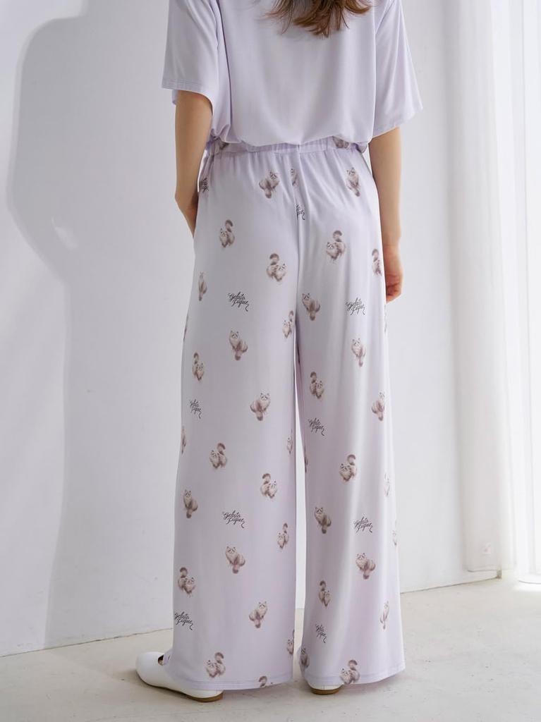 gelato pique CAT Print Long Pants PWCP252266 LAV Women's