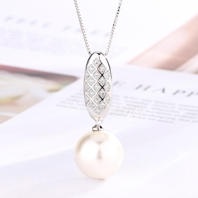 Jewelry Copper Bottom Gold Plated Premium Temperament Pendant Necklace 16Mm