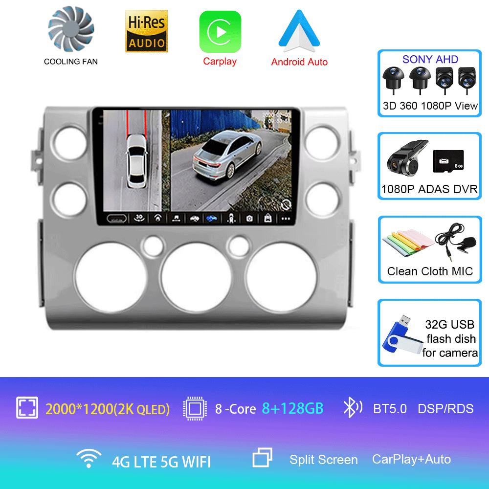 Car Radio Android14 For Toyota FJ Cruiser J15 2006 2007 2008 2009 2010 2012 - 2020 Navigation GPS Multimedia Video Player Stereo