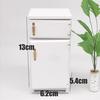 1:12 Mini Dollhouse Mobili Accessori Cucina in miniatura Frigorifero bianco Frigorifero a 2 porte Soggiorno Giocattolo per gioco di ruolo