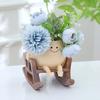 Smiling Face Planter Pot Resin Flower Pot with Four Limbs Fun Irregular Shape