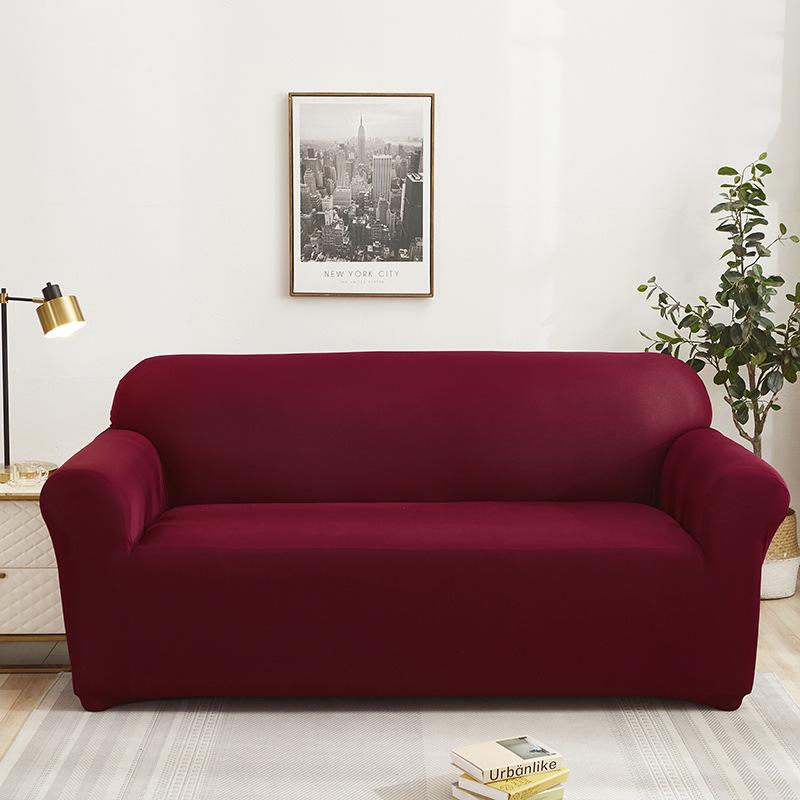 Solid Color Elastic Sofa Cover All-inclusive Old-fashioned Armrest Sofa Cover Fabric Dust Cover Light Luxury