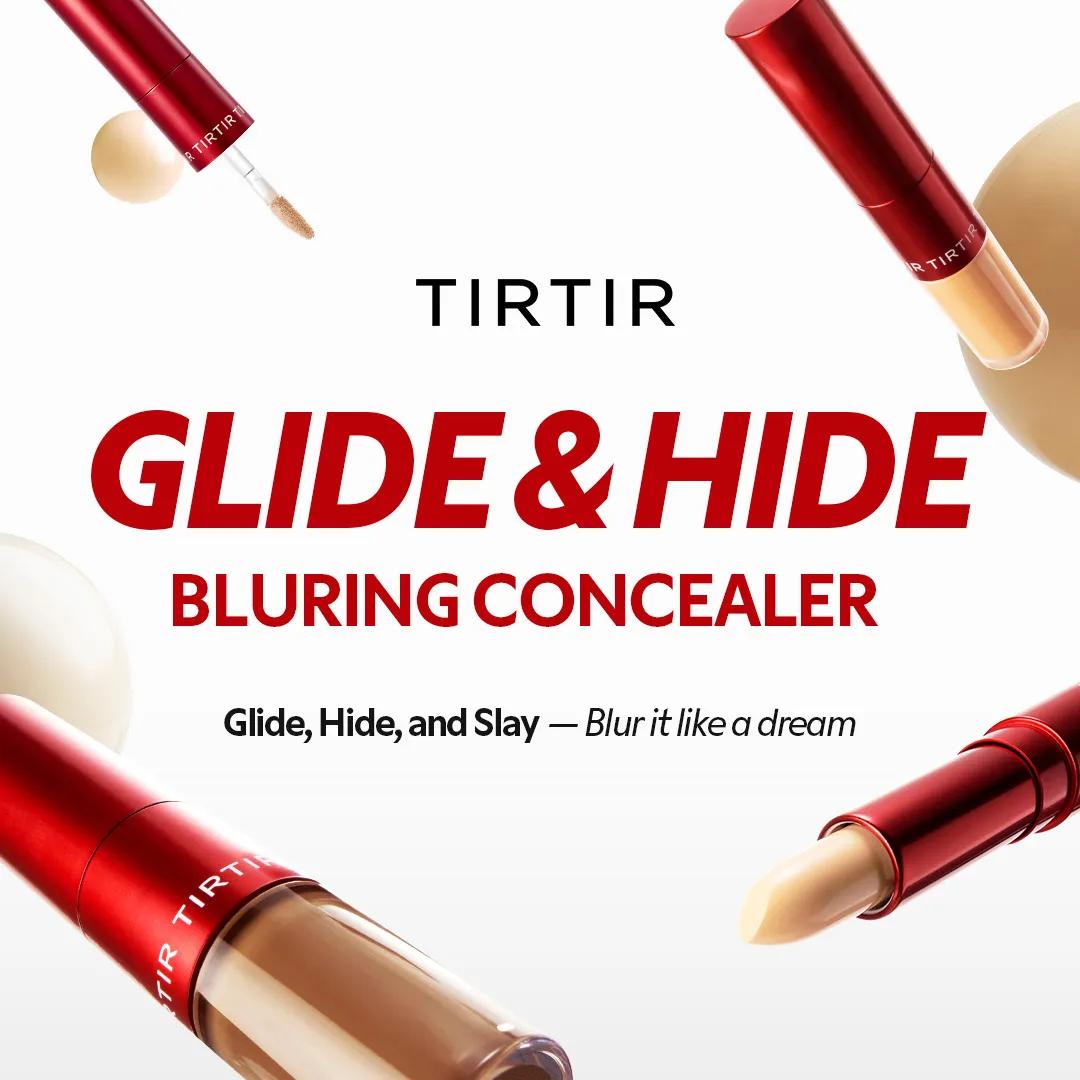 [20 colors] TIRTIR GLIDE & HIDE BLURRING CONCEALER (Liquid 4g + Stick 4g) 1.5W