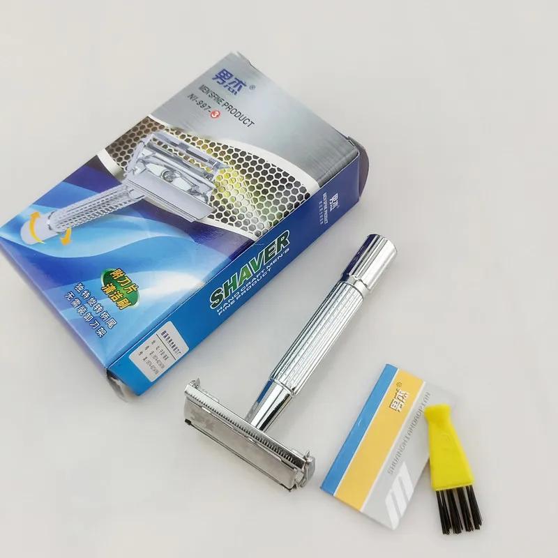 Barber Razors Men Manual Razor Shaving Safety Razor With Box Handle Razor Shaving Tools Shavers Tool Men's Facial Razors