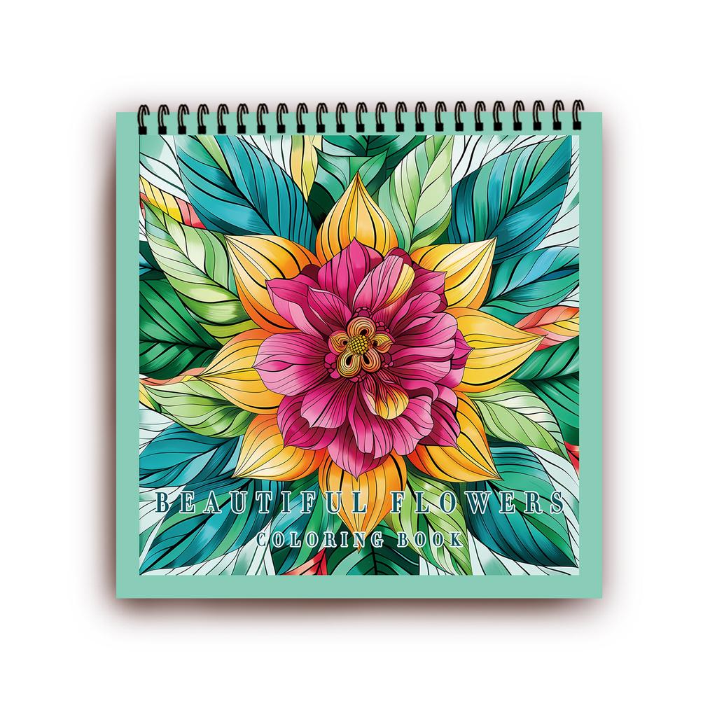 Spiral Colouring Book 30 Sheets 8.3x 8.3 Inches 100gsm Thick Paper, For Relief, Anxiety, Perfect for Many Holiday Gifts
