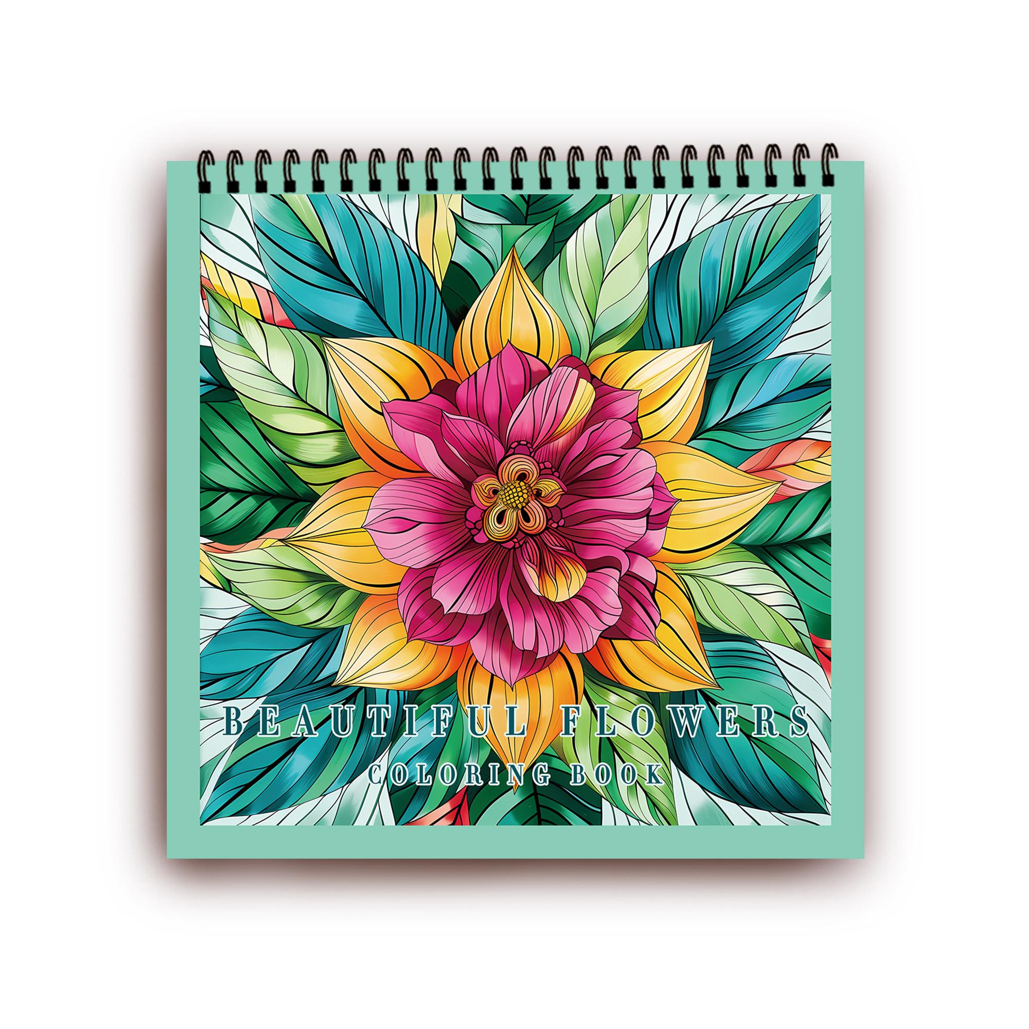 

Книжка-раскраска на спирали 30 листов 8,3x 8,3 дюйма Плотная бумага 100 г/м², Для снятия стресса, Тревоги, Идеально подходит для многих праздничных подарков зелёный