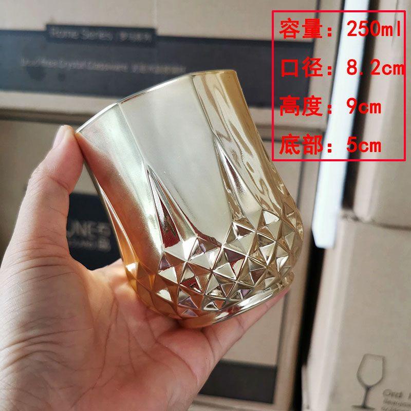 Gold Plated Wine Glass,High Footed Glass,Crystal ,Champagne,Brandy,High Aesthetic Decoration,High-end Red Wine Glasses Drinkware