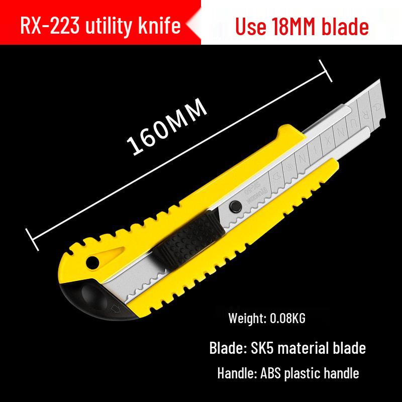 Industrial Grade Utility Knife - Durable Non-Wobbling Holder, Heavy Duty All-Steel Blade, Thickened for Cutting Wallpaper