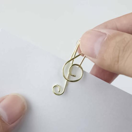 10 ks/sada barevných kancelářských sponek hladkých tvar hudebních symbolů odolné proti korozi špendlíky na lístky na stůl