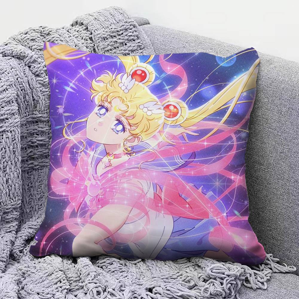 Sailor Moon Anime Girl Cute  Pillow Covers Home Sofa Cushion Covers and Aecorative Custom